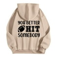 thumbnail image 4 of MHFRRA Sudadera con Capucha Informal para Hombre, Estilo Jersey de Fútbol para El Día Del Partido, Holgada, Cómoda y Suave, de Manga Larga, para Otoño E Invierno, para Uso Diario Al Aire Libre Caqui, 4 of 4
