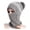 A Grey, variant on Women Winter Beanie Hats One-Piece Fleece Lined Knit Balaclavas Mask Set Skull Neck Circle Scarf Ski Snow Hat Cap with Pompom (B Khaki)