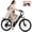 Black, variant on ESKUTE Electric Bike for Adults – 1300W Peak Motor, 28MPH, 840Wh Removable Battery, Up to 70-Mile Range, 26" Tires, 7-Speed Adjustable Stem, Step-Thru, Blue