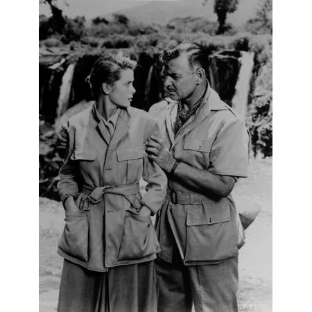 Grace Kelly Clark Gable - Grace Kelly and Clark Gable in Mogambo Photo Print