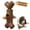 Brown, variant on JoyBruko Bully Stick Holder for Dogs - for Aggressive Chewers Treat Chew Holder, Heavy Duty Yak Chew Toy Nylon Bone, Prevent Choking Safety Device for Small Medium Large Dogs, No More Swallowed Ends