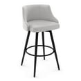 thumbnail image 1 of Amisco Duncan 31.75" Polyester Swivel Bar Stool in Pale Gray/Black, 1 of 6