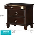 thumbnail image 2 of Glory Furniture Triton 2 Drawer Nightstand in Cappuccino, 2 of 8
