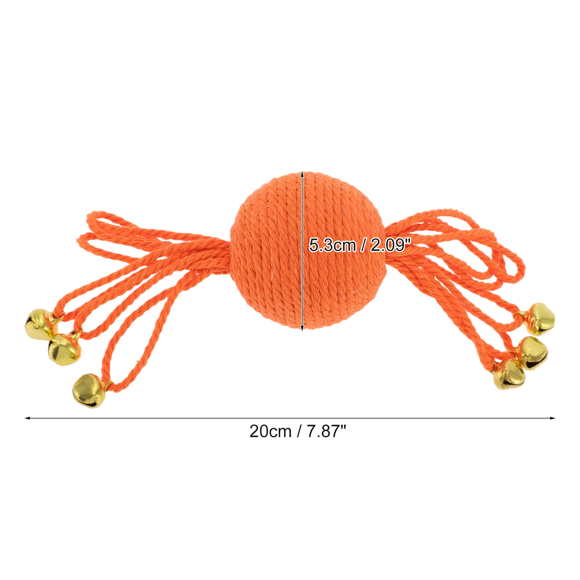 Unique Bargains Playing Ball with Bell for Cat Indoor Orange