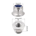 thumbnail image 2 of Unique Bargains M6 Nylon Insert Hex Lock Nuts with Flange, 304 Stainless Steel, Plain Finish, 20 Pack, 2 of 5