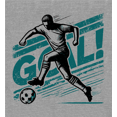 thumbnail image 2 of "Goal!" Soccer Sports Youth Heather Gray Long Sleeve Hoodie-Medium, 2 of 3
