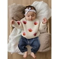 thumbnail image 5 of BemeyourBBs Girls Halloween Sweater Long Sleeve Bow Pumpkin Embroidery Knit Tops, 5 of 9