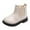 Beige, variant on Kureaily Toddler Boots Boys And Girls Waterpoor Ankle Boots Side Zipper Booties Windproof Short Boots Girls Boots Big Girls Winter Boots Size 1 18-24 Months