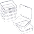 thumbnail image 1 of 6 cajas organizadoras de plástico para guardar cuentas, con tapa abatible. Estuche pequeño de plástico, mini cajas cuadradas para manualidades y arte., 1 of 4