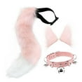 thumbnail image 3 of 3 Pcs Oreilles et Queue de Chat Oreilles d'Animaux et Longue Queue pour Fêtes à Thème d'Anniversaire Rose, 3 of 7