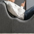 thumbnail image 4 of Zinus Lotus Zero Gravity Foam Indoor Chaise Lounger, Herringbone Dark Grey, 4 of 8