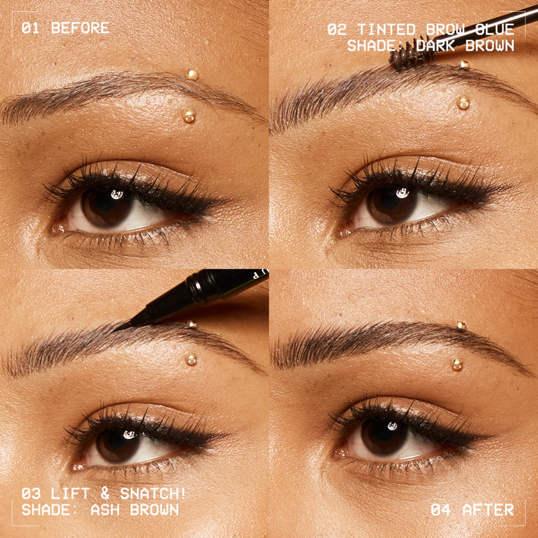 Nyx Professional Makeup, The Brow Glue, Instant Brow Styler, 16H Extreme Hold, Vegan Formula - Medium Brown, 0.18oz / 5g