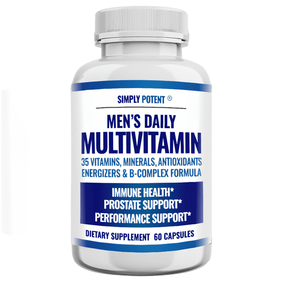 Simply Potent Multivitamin for Men, 35 Nutrients, Antioxidant, Immune & Prostate Support, 60 Capsules