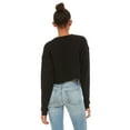 thumbnail image 2 of Bella + Canvas, The Ladies' Cropped Fleece Crew - BLACK - M, 2 of 2