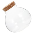 thumbnail image 1 of SEWCHICS Terrarium Rond en Verre Transparent avec Couvercle en Liège pour Succulentes en Mousse et Présentation de Micro-Paysage, 1 of 8