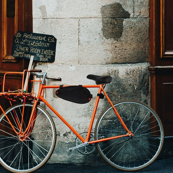 WRITWAA Bike Rack Bag in Black for Storage with Durable Fabric for Outdoor Cycling 1Set