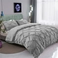 thumbnail image 2 of BedDecor 600 TC 3 Piece Pinch Pleated(Silver,Full/Queen) 100% Egyptian Cotton Base Duvet Set, 2 of 5