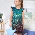 thumbnail image 4 of Vsdgher Chemises de Nuit Arc-en-Ciel Coloré Pailleté pour Filles Manches Courtes à Volants Robe de Nuit Pyjama pour Fête Pyjama-Grand, 4 of 6