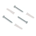 thumbnail image 4 of Hillman Multi-Material Ribbed Anchor Screws, #6-8 x 1", Plastic and Steel, 10 lbs, White, 6 sets, 4 of 9