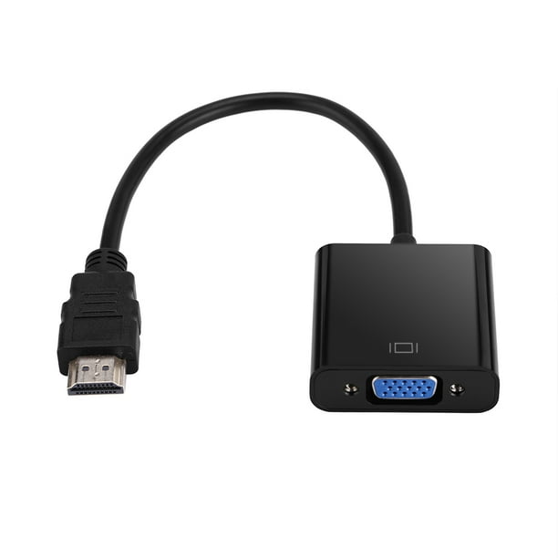 Adaptador HDMI a VGA tipo T Micro Mini conector HDMI para decodificador PS4 Xbox360 negro Walmart en linea
