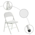 thumbnail image 4 of UBesGoo Set of 4 Padded Folding Chair Portable Dining Chairs Heavy Duty Party Chairs with Metal Frame White, 4 of 9