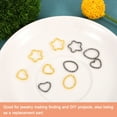 thumbnail image 5 of Uxcell Open Jump Rings 50Pack 14mm Heart Connectors for Jewelry Making, Gold, 5 of 5