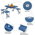 thumbnail image 3 of UWR-Nite 4 Person Plastic Portable Compact Folding Suitcase Picnic Table Set with Umbrella Hole & Simple Setup Process, 3 of 7