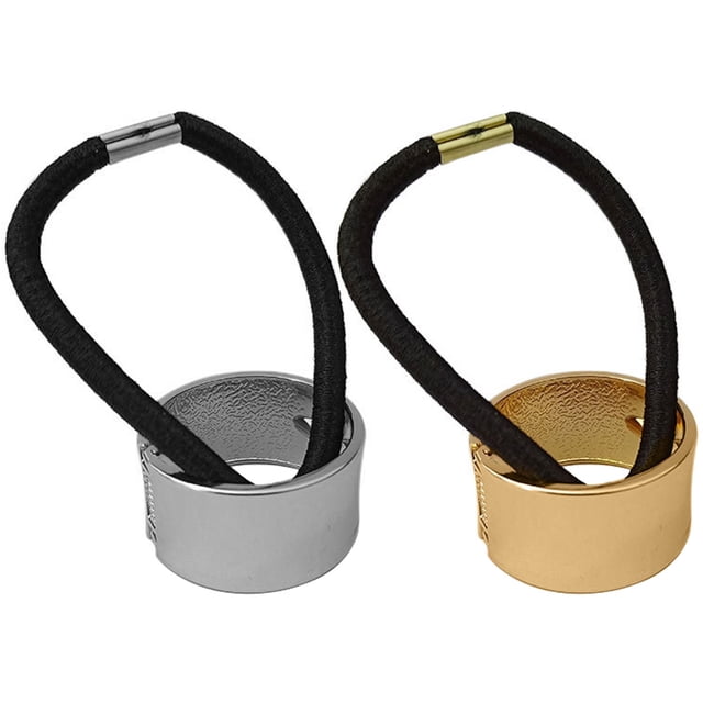 Shisuyan 2 Pcs Accessoires de Coiffure Élastiques pour Femmes avec Couleur Dorée