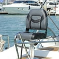 thumbnail image 2 of NORTHCAPTAIN Marine Low Back Folding Boat Seat,Stainless Steel Screws Included,Charcoal/Black, 2 Seats, 2 of 6