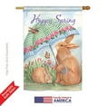 thumbnail image 2 of Breeze Decor BD-EA-H-103060-IP-BO-DS02-US Bunnies with Umbrella Spring - Seasonal Easter Impressions Decorative Vertical House Flag - 28 x 40 in., 2 of 4