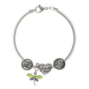 Connections from Hallmark Jewelry Sisters Stainless Steel Charm Bundle Bracelet, 7.25"