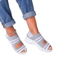 thumbnail image 5 of Zapatos de mujer, sandalias tejidas, cómodas, transpirables, de verano, planas, deportivas, Boca de pescado, 5 of 5