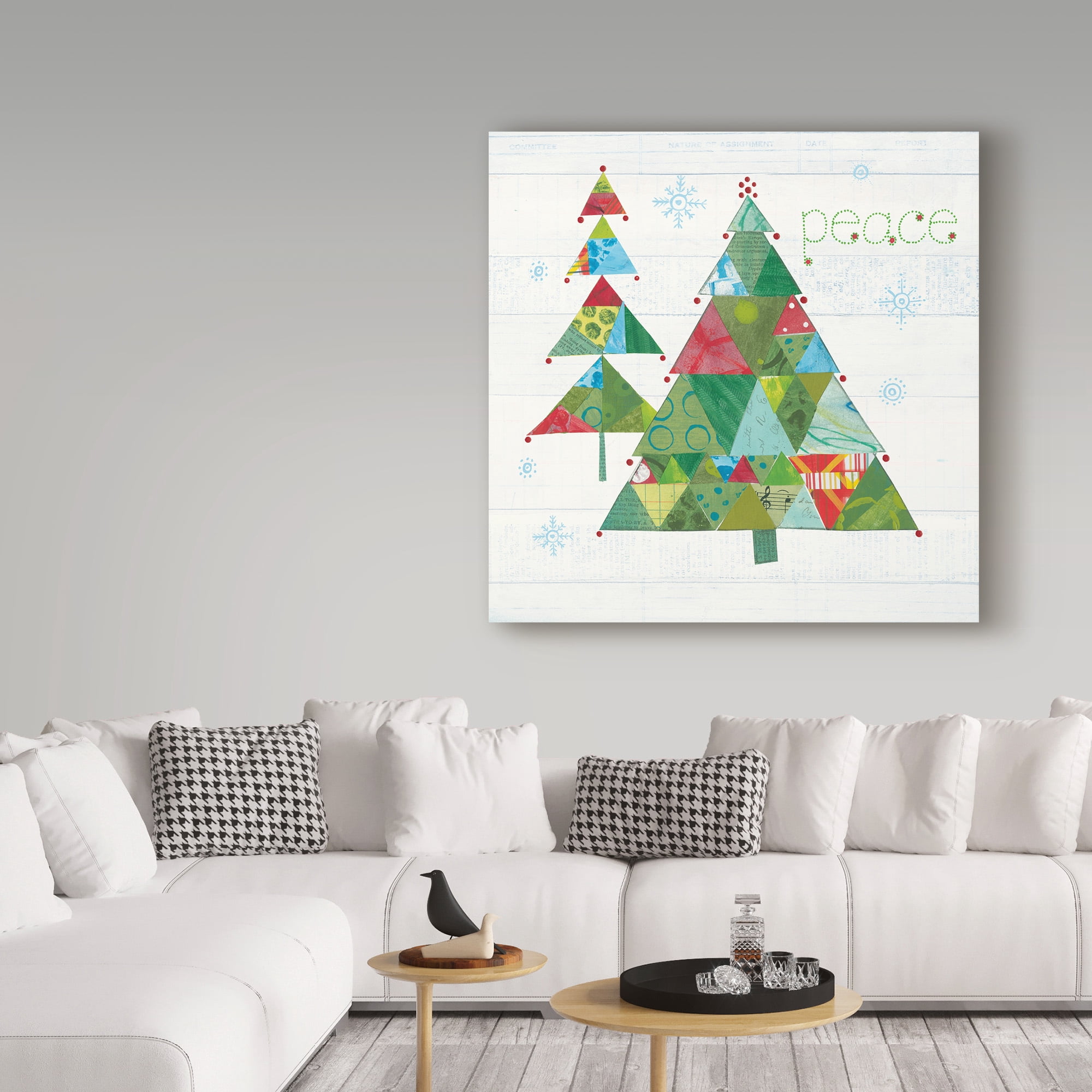 Trademark Fine Art 'Christmas Patchwork IV' Canvas Art by Courtney Prahl