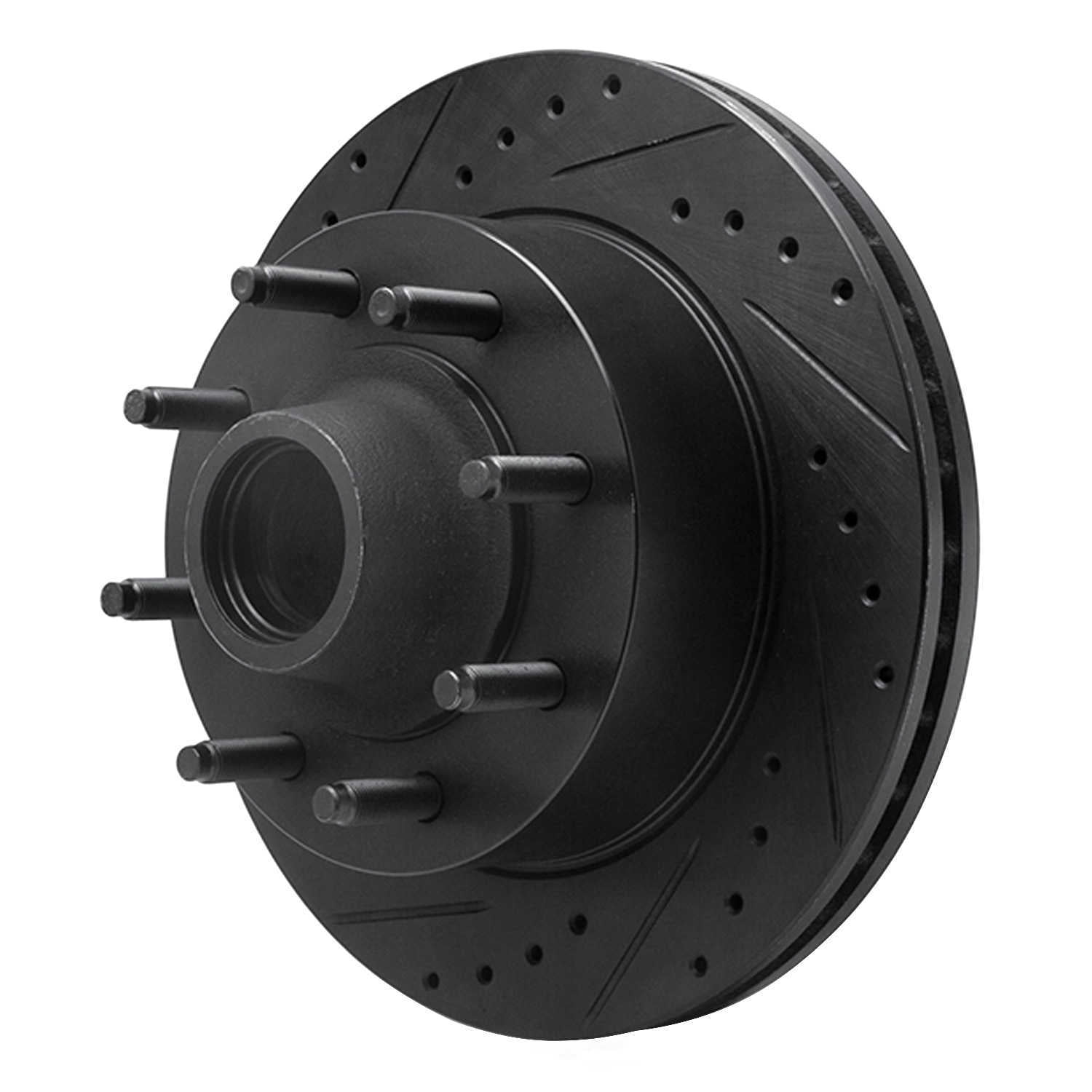 Dynamic Friction Company 633-54135L DFC Brake Rotor - Drilled And Slotted - Black