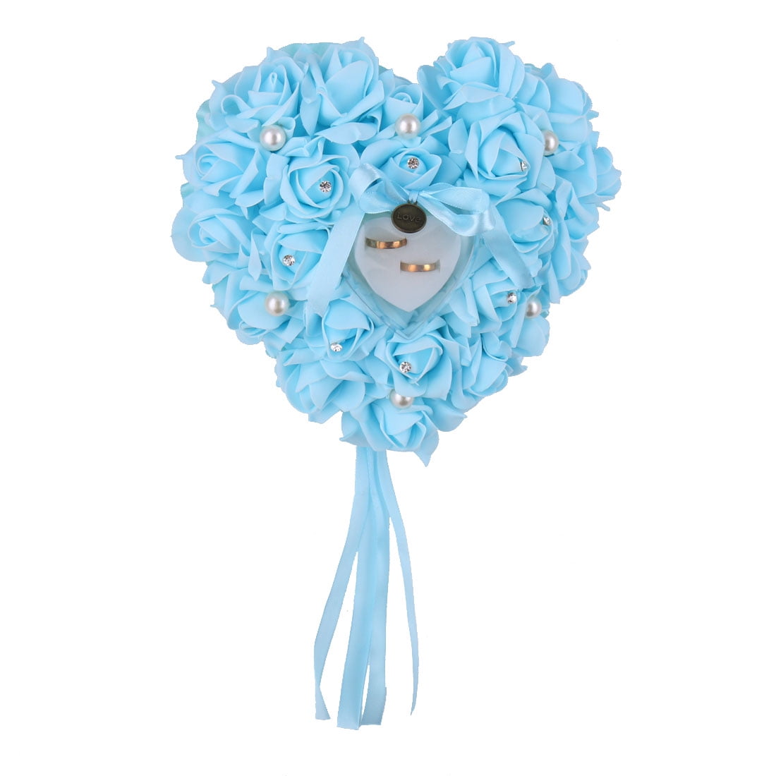 Wedding Foam Heart Design Rose Flower Bridal Bridegroom Ring