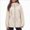 Khaki, variant on WXFAZCVU Women's Zip Up Hooded Rain Jacket Outdoor Going Out Raincoat Windbreaker with Pockets Size L
