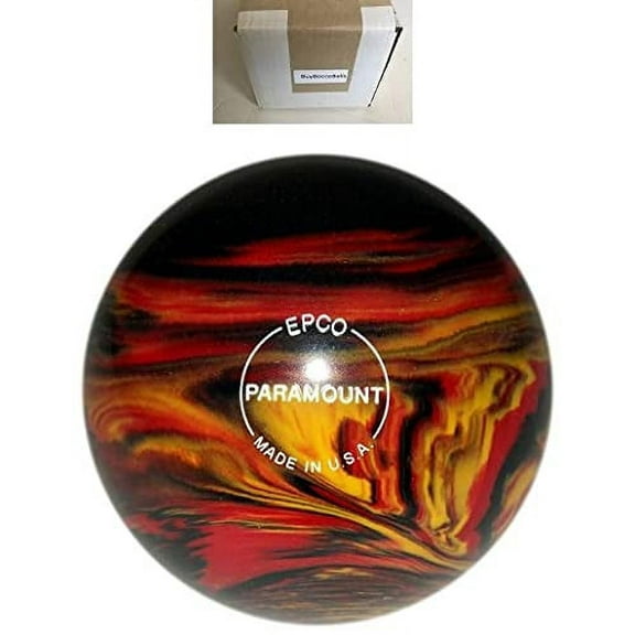 BuyBocceBalls New Listing - (5 inch- 3lbs. 10 oz.) EPCO Duckpin Bowling Ball - Single - Marbleized - Black, Red & Yellow