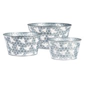 Embossed Metal Bee Planter, Set of 3