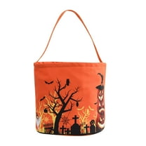Halloween Candy Buckets Candy Baskets,Cute Pumpkin Candy Bucket, Spooky Small Baskets,Trick or Treat Bags Polka Dot Halloween Party Favor Bags