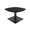 Black Cypress w/Black Base, variant on 34" Small Arc Boat Shaped Coffee Table With Square Metal Base