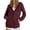 Red, variant on Mlzmgr Womens Jackets Hooded Ribbed Knitted Loose Fitted Long Sleeve Full Zipper up Casual Shirts for Women