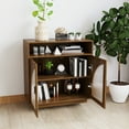 thumbnail image 5 of Pusnapku 31" Buffet Sideboard Cabinet, Morden Entryway Table with Adjustable Shelf and 2 Doors, Wood Credenza, Accent Cabinet for Kitchen, Living Room, 5 of 9