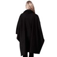 thumbnail image 5 of Le Moda Women’s Pleated Poncho with Shawl Collar Winter Collection, 5 of 10