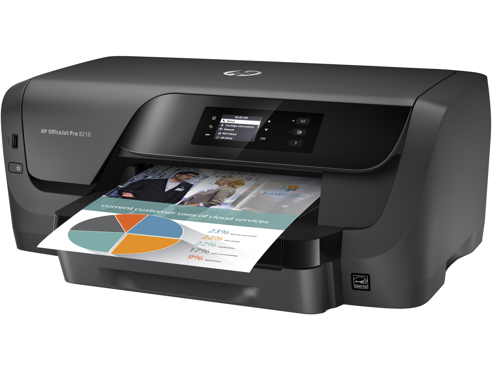 HP OfficeJet Pro 8210 Wireless Colour Inkjet Printer - image 2 of 7
