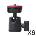 thumbnail image 1 of 5xTripod cabeza de bola Cámara trípode cabeza 360, 360 giratorio, cabeza de bola Mini cabeza de bola para monopié DSLR soporte de luz 6 piezas, 1 of 8