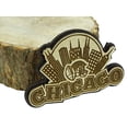 thumbnail image 3 of Chicago Wood Engraved Wooden Fridge Magnet Souvenir Gift, 3 of 4