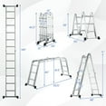 thumbnail image 5 of Barara King 7-in-1 Folding Aluminum Ladder with Anti-Skid Pedal, 5 of 9