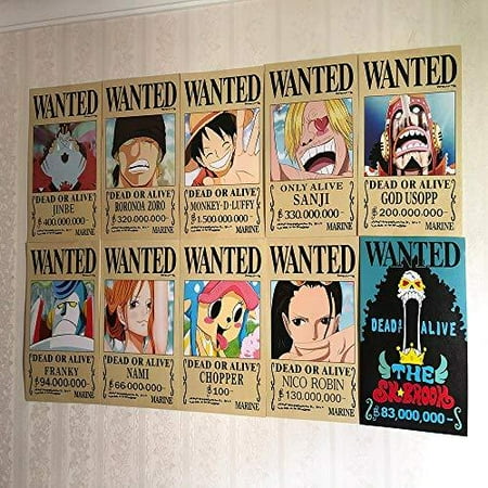 Ffnnkn One Piece Wanted Posters New Edition Luffy 1 5 Billion Anime Nami Sanji Roronoa Zoro Decorative Poster Set Of 10pcs 42 29cm Walmart Canada Ffnnkn One Piece Wanted Posters New Edition Luffy 1 5 Billion Anime Nami Sanji Roronoa Zoro Decorative Poster Set Of 10pcs 42 29cm Walmart Canada
