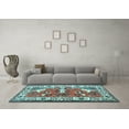 thumbnail image 3 of Ahgly Company Indoor Rectangle Animal Light Blue Traditional Area Rugs, 2' x 4', 3 of 4