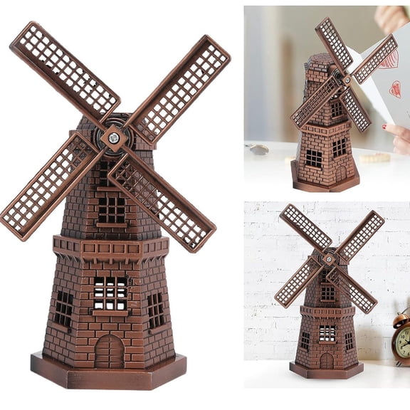 European Style Retro Dutch Windmill Ornament for Home Living Room Bookcase and Cabinet Display